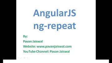 9 AngularJS: NgRepeat