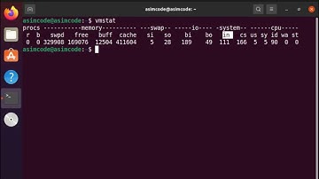 Linux vmstat tool  - virtual memory statistics