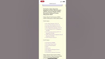 DU SOL 2nd, 4th and 6th Semester Tentative Datesheet Released 2023! Delhi University | #shorts