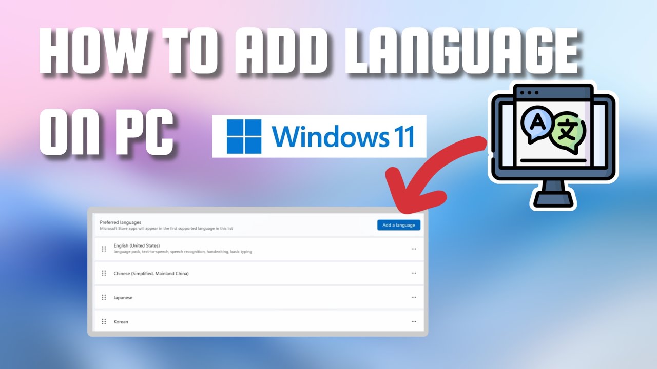 How to Add language On PC Windows 11 - YouTube