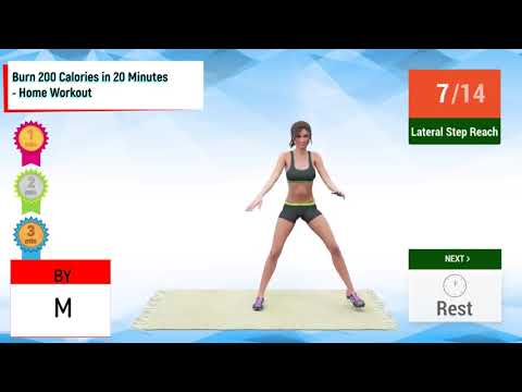 Burn 200 Calories in 20 Minutes   Home Workout/დაწვით 200 კალორია 20 წუთში   ვარჯიში სახლში