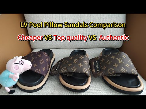 LV pool pillow sandals comparison by Steven 