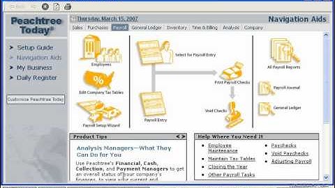 Peachtree Tutorial The Peachtree Environment 2003 2006 Sage Training Lesson 1.3