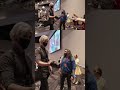 Esfand lifts 6'10" tall cosplayer Stacii Lane while DeanSoCool looks on... 😂#fyp #funny #cool