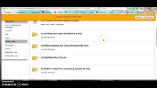 Comm 341: Course Navigation