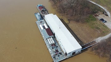#7 - Fueling Barges, Unloading Barges, Ohio River - March 12, 2019 - Mavic Pro 2