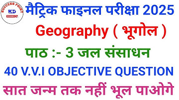 जल संसाधन Full Chapter Social Science Class 10 Rapid Revision in 10 Minutes Board Preparation