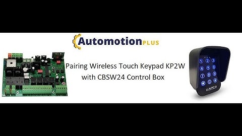 How to Pair Wireless Touch Keypad KP2W with Single Swing Gate Opener System (CBSW24 Control Box )