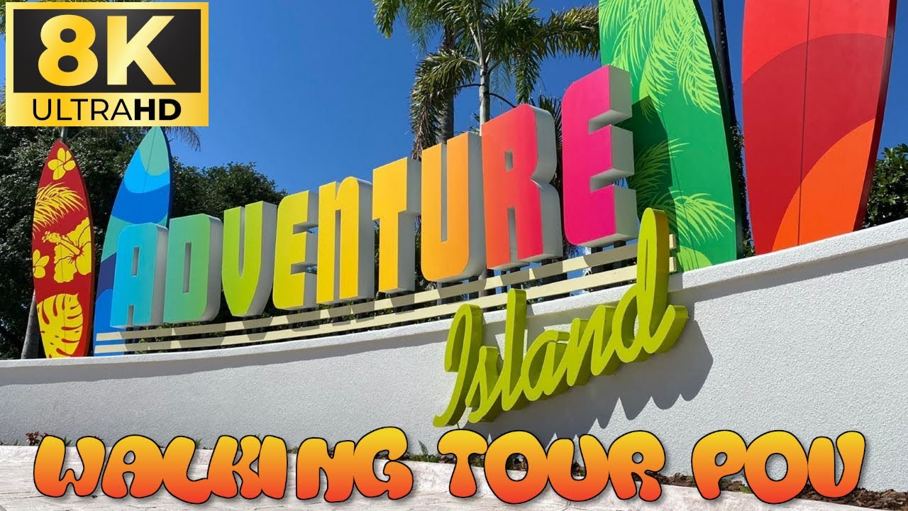 Adventure Island Water Park (Tampa, FL) - Guided Walking Tour - 8K Travel VLOG & Review