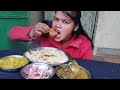 New Year Celebrate Jira Rice With Fish Fry Curry And Sabzi Salad/asmrfood/eatingshow /fishcurry