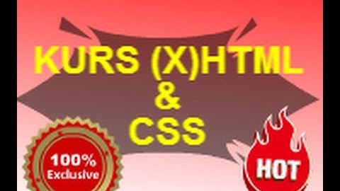 Lekcja 15 - Kurs HTML - XHTML i CSS - Formularze cz.2