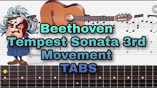 Beethoven Tempest 3rd movement Guitar Tabs - Tutorial