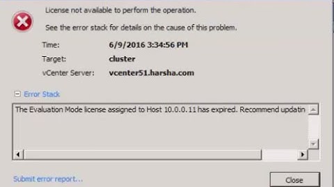license not available to perform the operation | Esxi host unable to connect Vcenter server 5.1