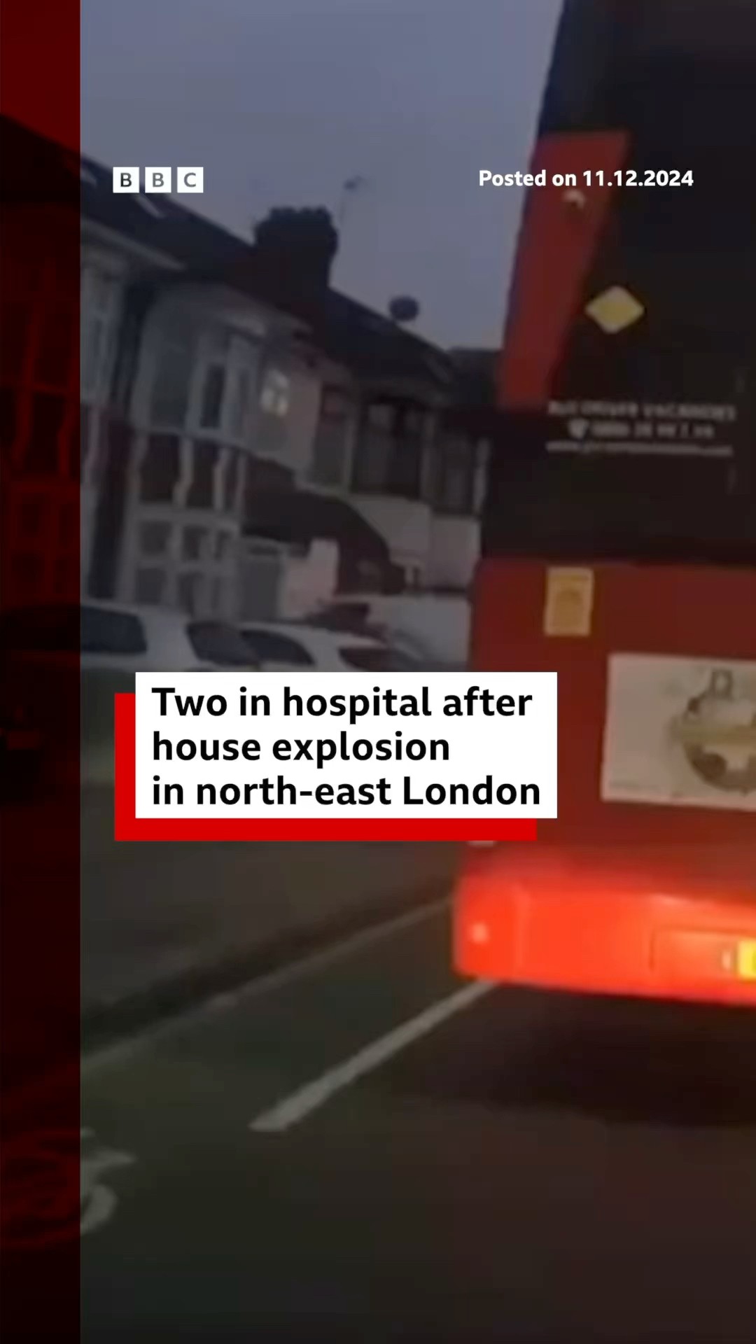 Two people are in hospital after a house explosion in north-east London. #London #BBCNews