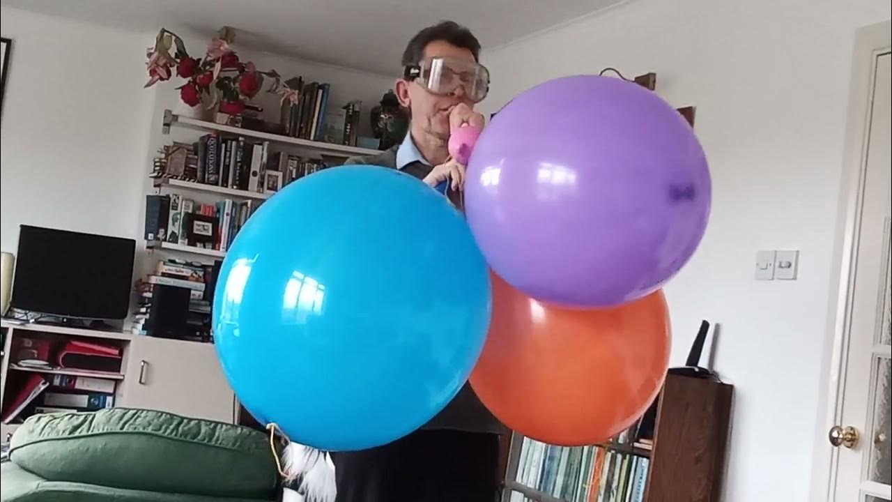 5 Punchball balloons blown up simultaneously BUT! which one will burst
