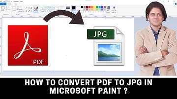 How to convert pdf to jpg in Microsoft paint ?