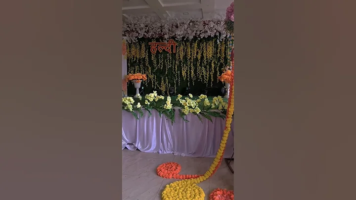 हल्दी setup decoretion #wedding #balloons #balloondecoration #decoration #balloondesign #marriage