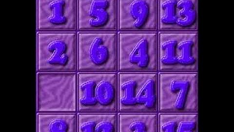 15 Puzzle - 1 to 15 (From Top to Bottom)