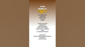 teks prosedur dari canva tentang cara mebuat coffe