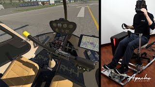 Helicopter simulator, Apache R44 joystick, x-plane 11, Startup VSKYLABS r44 raven 2 and fly. screenshot 1
