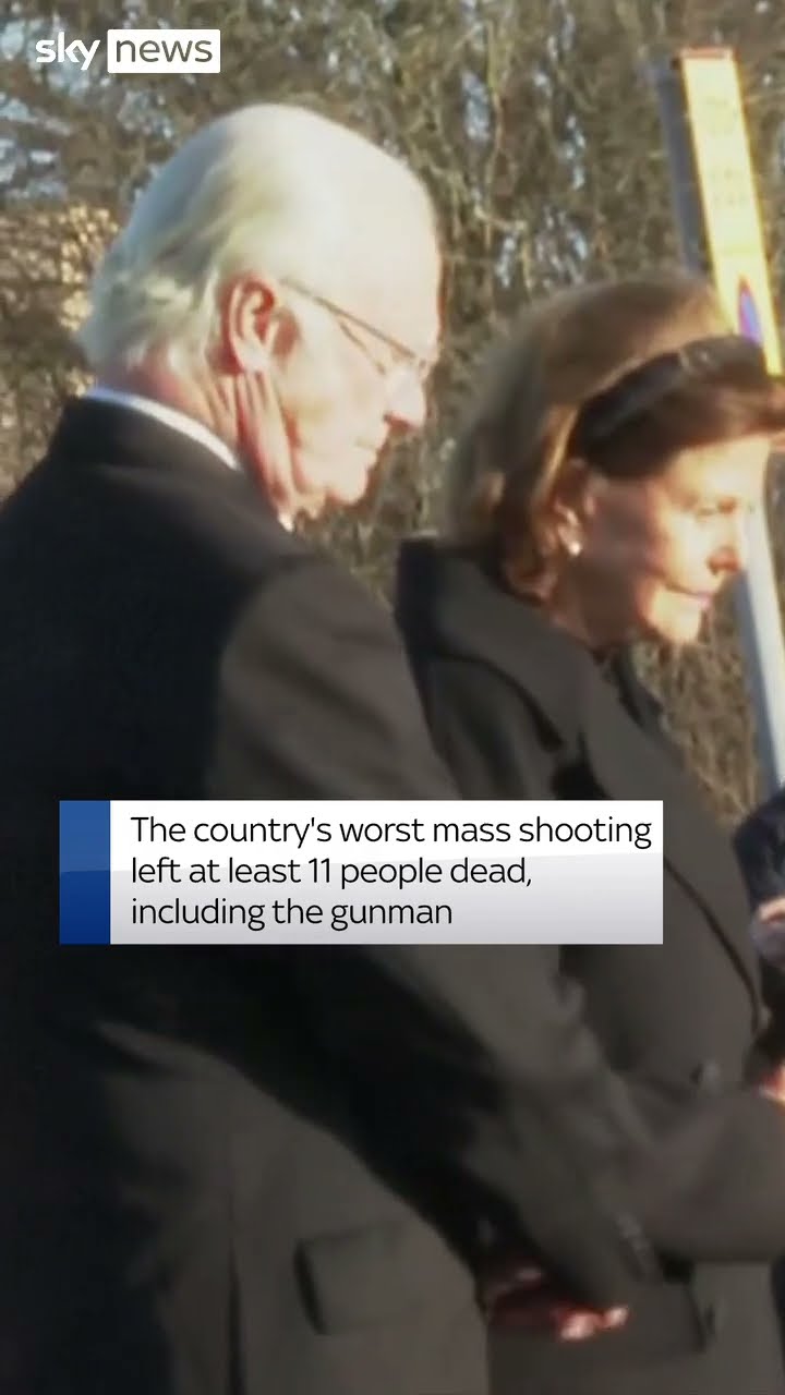 Swedish royals visit site of mass shooting