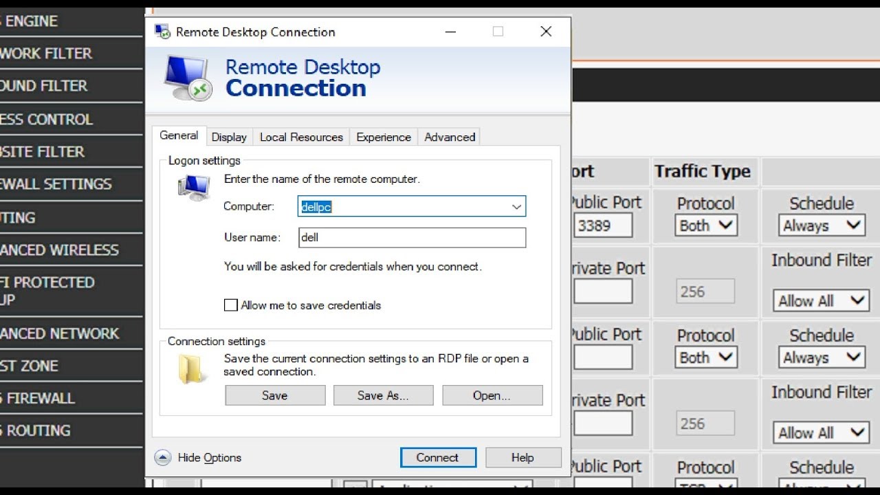 remote desktop port number Update 2022 How to Setup Remote Desktop Connection through Internet \u0026 Setup Port forward DLink DIR-825 Router