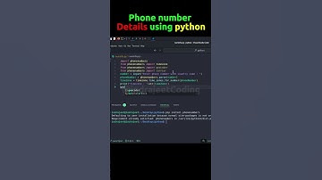 Phone number details using python #coding #programmingtutorial #python #shorts #viralshorts