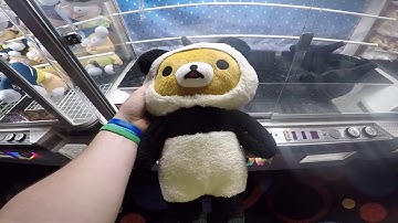 Rilakkuma Panda Plush WIN on UFO Catcher at Round1 in Taunton, MA