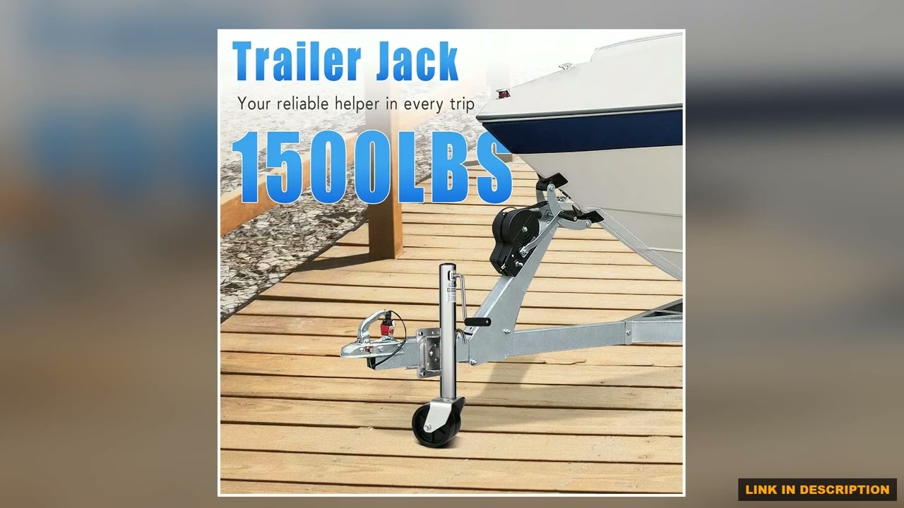 6inch Dual Wheels Trailer Jack 13 Lift Heavy Duty 1500 lbs Trailer Jack for RV Boat Trailer and