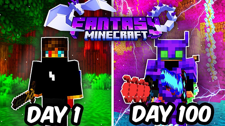 I Spent 100 Days in FANTASY MINECRAFT