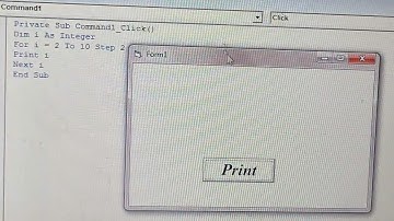 BCA 372 VB || Write a program to print even numbers from 1 to 20 || Visual Basic Programming 👍