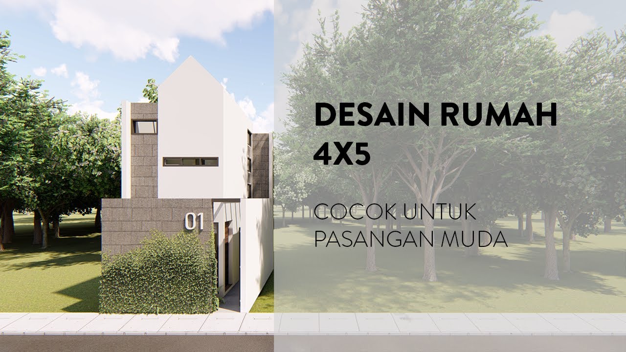 Desain Rumah Minimalis 4x5 Cocok Untuk Pasangan Muda YouTube