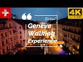 【Virtual Walk】Genève 4K | Second Largest City in Swiss | Geneva Switzerland