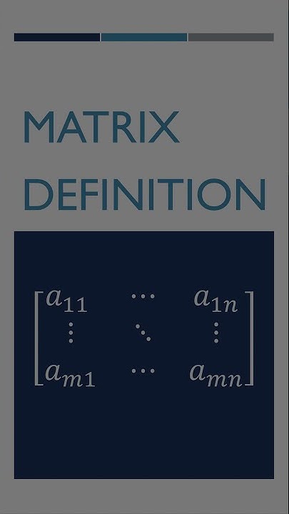 What is Matrix? | Matrix definition in maths | Matrix | #shorts # ...