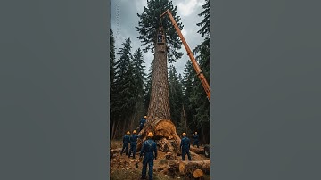 Giant Tree Crashes on Crane! Workers Escape in Seconds 🌲💥🚨EP-02 #TreeFelling #Shorts