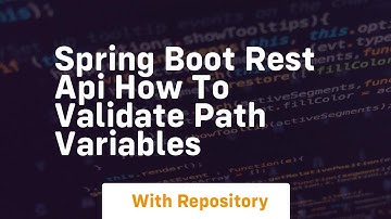 Spring boot rest api how to validate path variables
