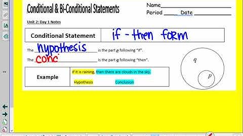 Unit 2 Day 1- Conditional Statements Part 1