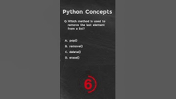 Which method is used to remove the last element from a list? | Python MCQS