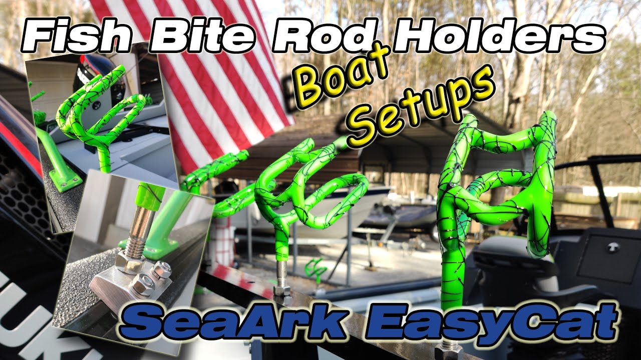 Fish Bite Rod Holders SeaArk EasyCat with Amp Package setup YouTube