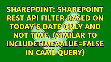 SharePoint REST API filter based on Today