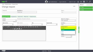 Sage X3 - Change request impacts BOM & Routing