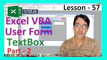 Excel VBA User form part - 2 | Excel VBA lesson 57 | Create TextBox in vba user form