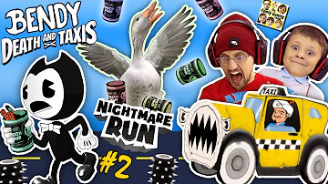 BENDY & THE INK MACHINE Monster Taxi! Nightmare Run Episode 2 (FGTEEV Akinator Impression)