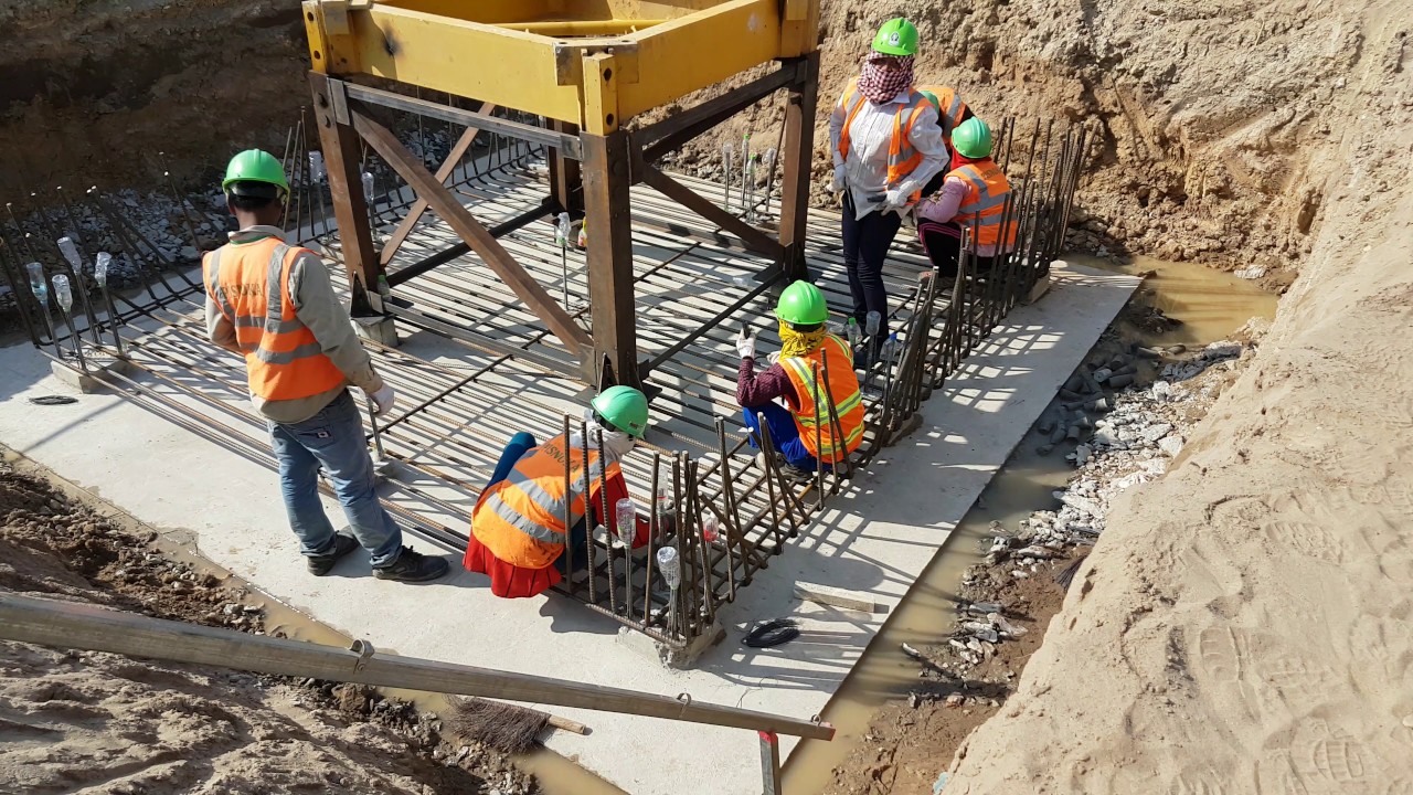 install rebar footing tower crane youtube tower crane base design