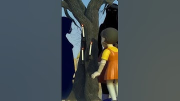 Squid Game Doll Scared #squidgame2 #squidgamedoll #squidgamchallenge #ai
