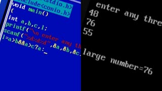 C program to find large number between three numbers using ternary operator