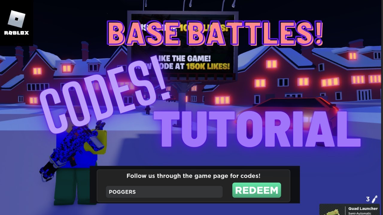 "NEW"Code Tutorial! Roblox Base Battles YouTube