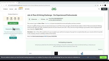 GFG Solution | Job-A-Thon 23 Hiring Challenge - For Experienced Professionals Solution