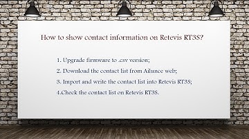 How to show contact information of Retevis RT3S