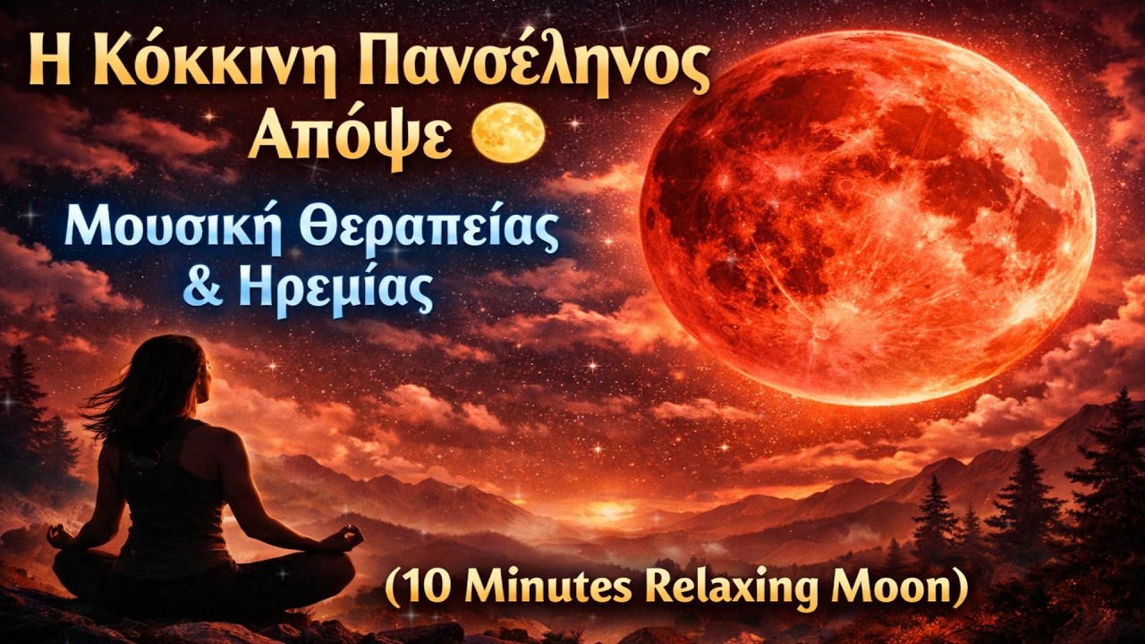 🔥Κόκκινη Πανσέληνος (03/03/2026) – 10 Λεπτά Ηρεμίας & Θεραπευτικής Ενέργειας🌕🌙🧘